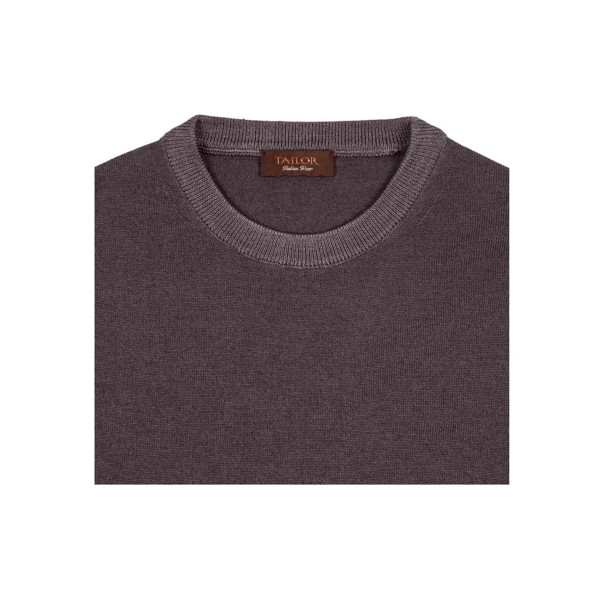 Maglione Girocollo Lana Grigio