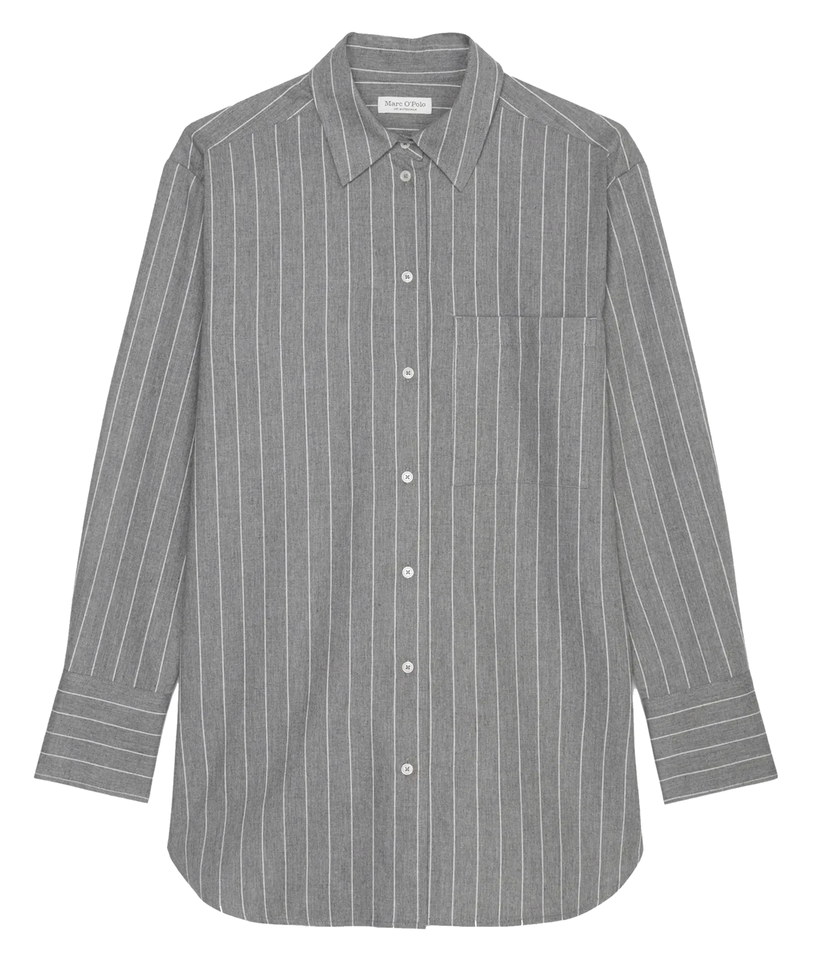  MARC O'POLO   Camicia ampia a righe in cotone biologico con colletto classico | Multicolore
