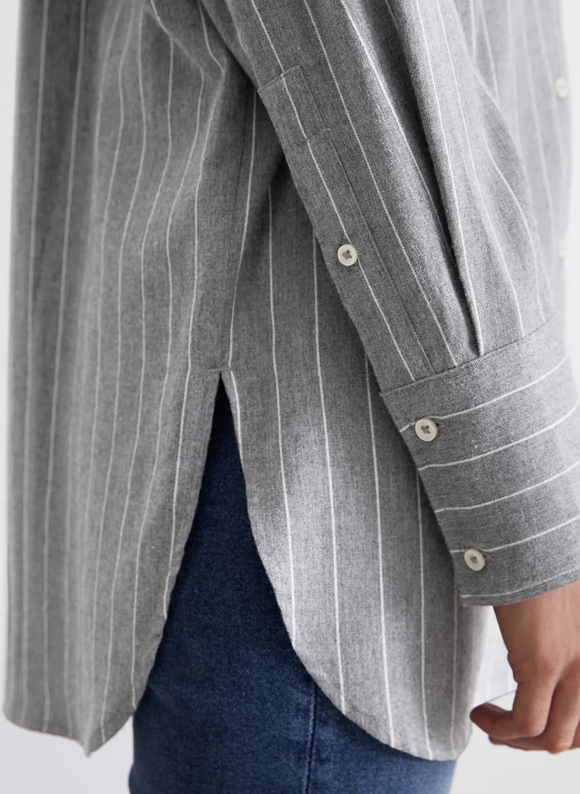  MARC O'POLO   Camicia ampia a righe in cotone biologico con colletto classico | Multicolore