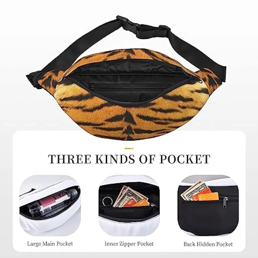 Marsupio in stile leopardato per donne uomini marsupio cintura regolabile casual petto borsa marsupione per viaggi escursionismo