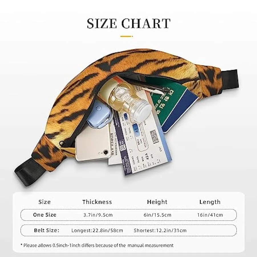 Marsupio in stile leopardato per donne uomini marsupio cintura regolabile casual petto borsa marsupione per viaggi escursionismo