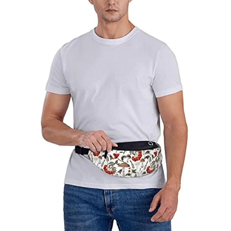 Marsupio Marsupio Fungo Colorato per Uomo Donna,Marsupio Divertente Marsupio con Cinturino Regolabile per Viaggiare Escursionism