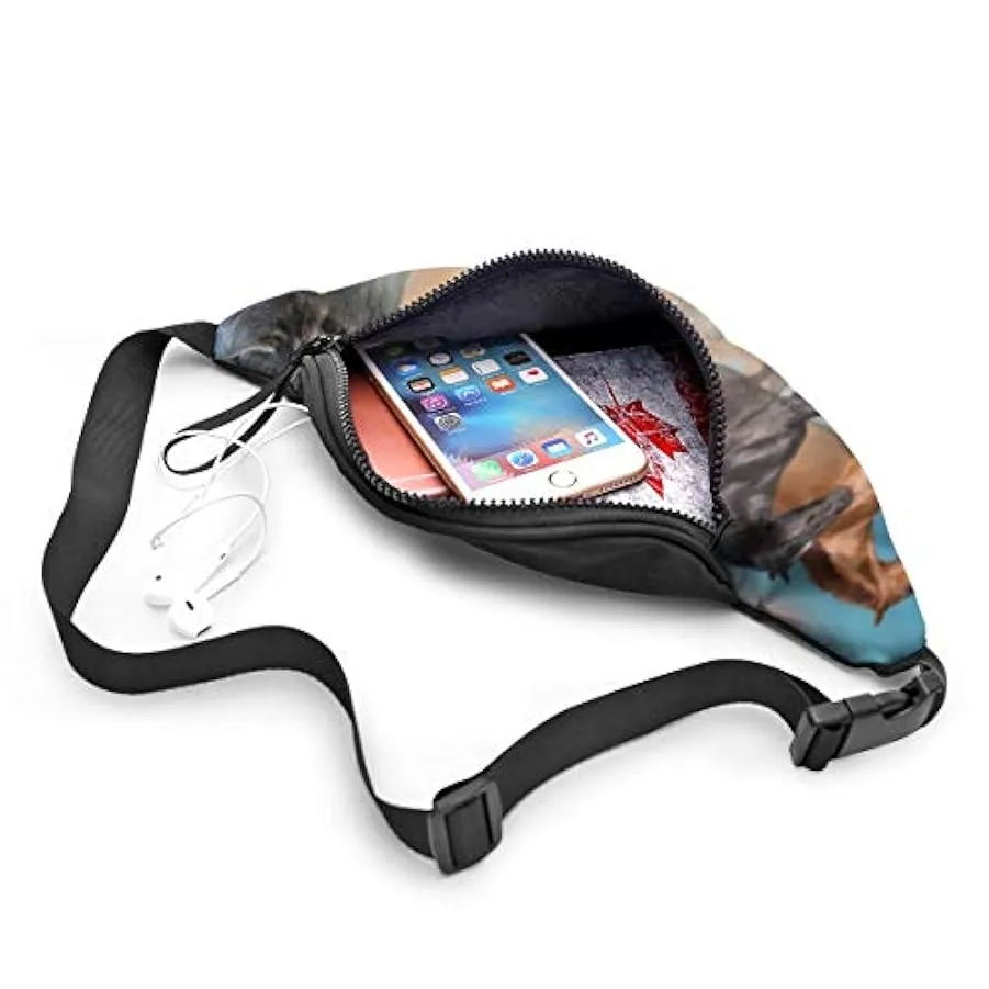 Marsupio,marsupio da cavallo da corsa con foro per le cuffie marsupio tasca a tracolla regolabile moda marsupio per donna uomo b