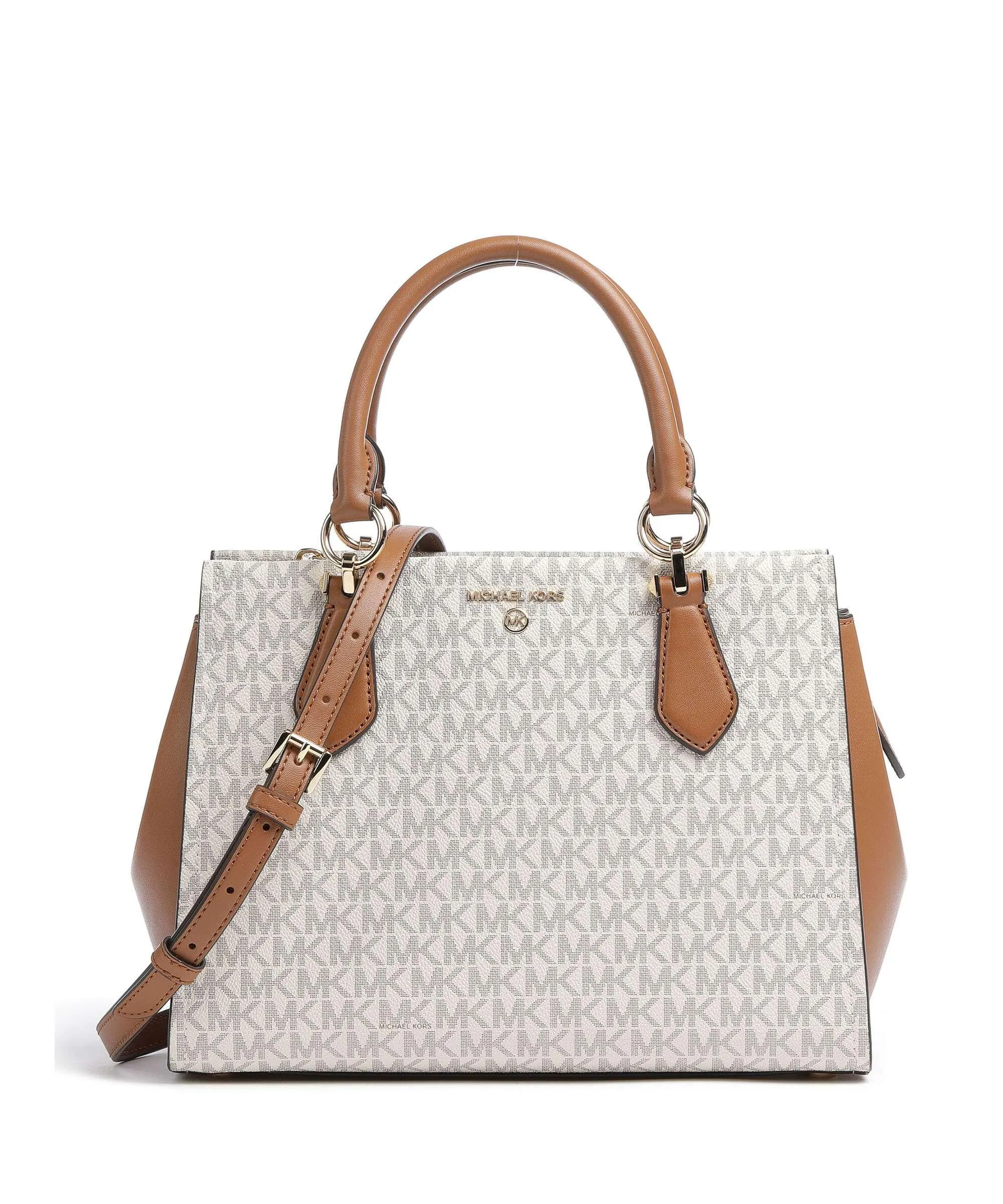  Michael Kors Marilyn Borsa a mano tela avorio/marrone  