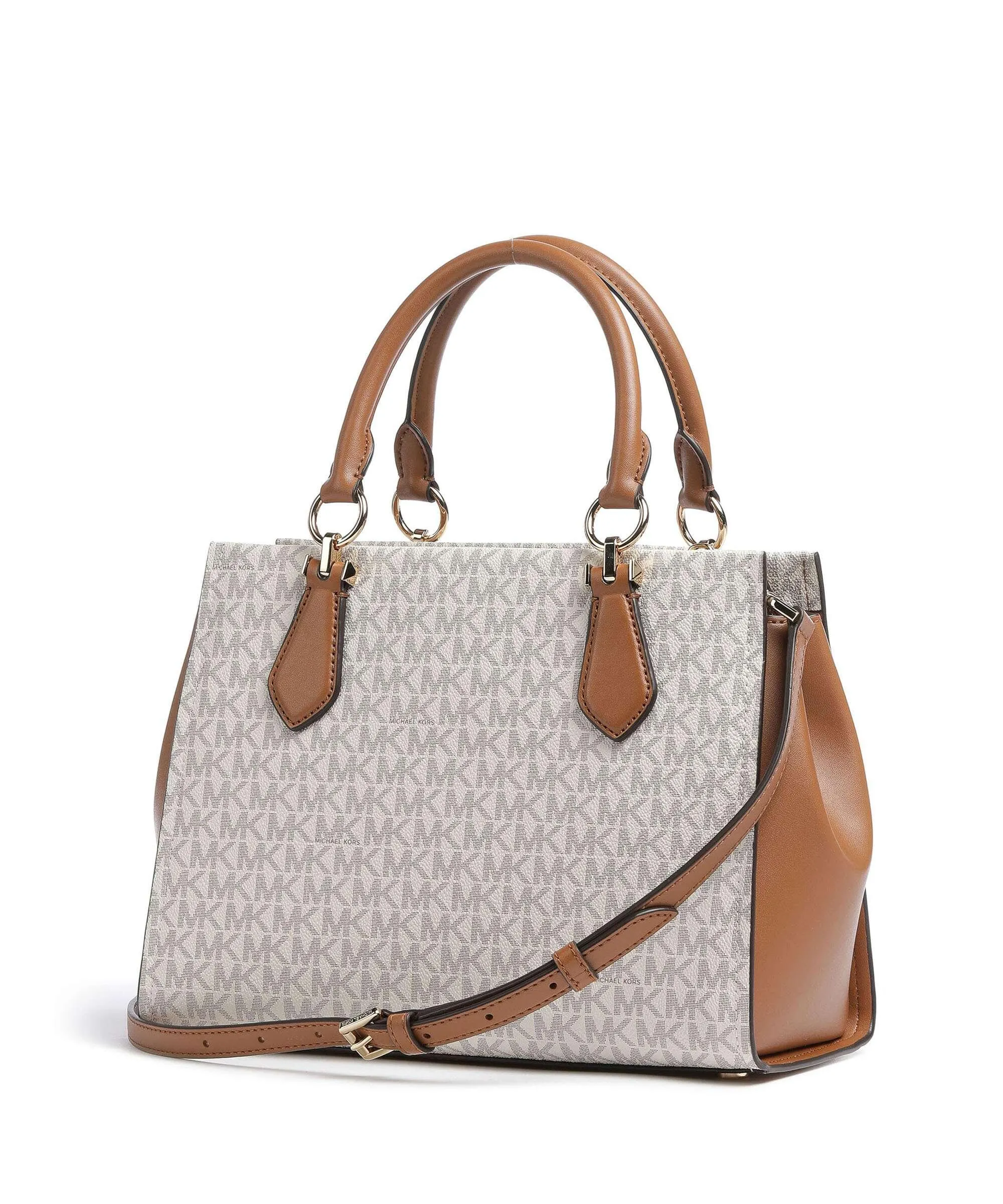  Michael Kors Marilyn Borsa a mano tela avorio/marrone  