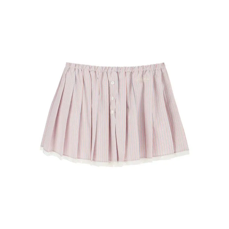 Minigonna in cotone a righe