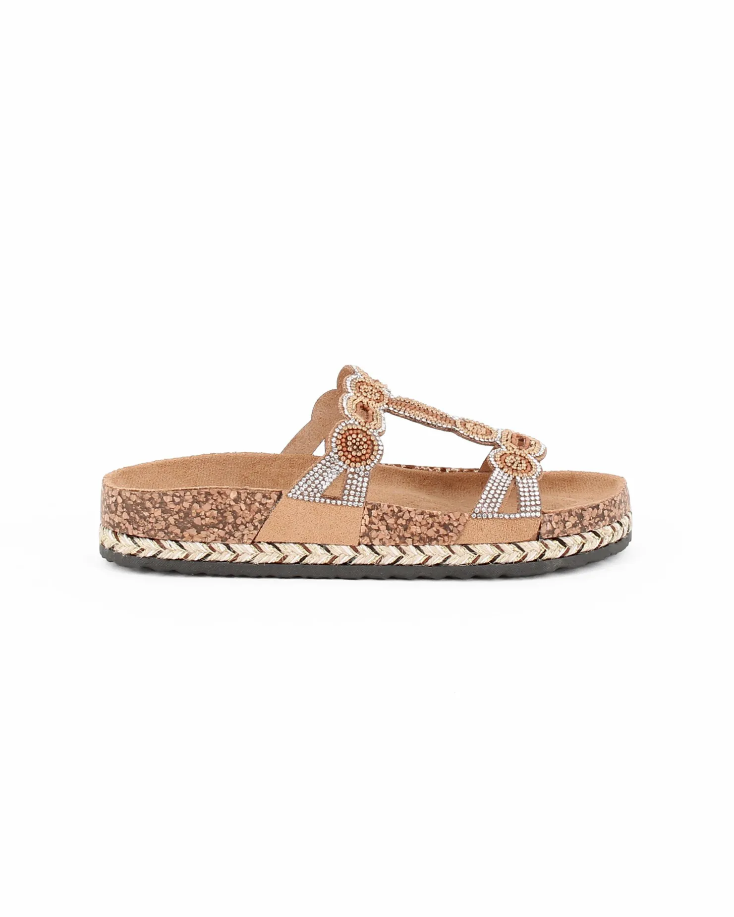MY JEWELS - Ciabatta beige decorata con perline e strass                                            Previous productMY JEWELS - 