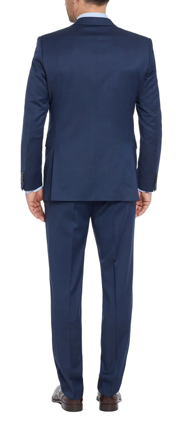 Navy blue dress digel drop six modern fit wool reda 110 's