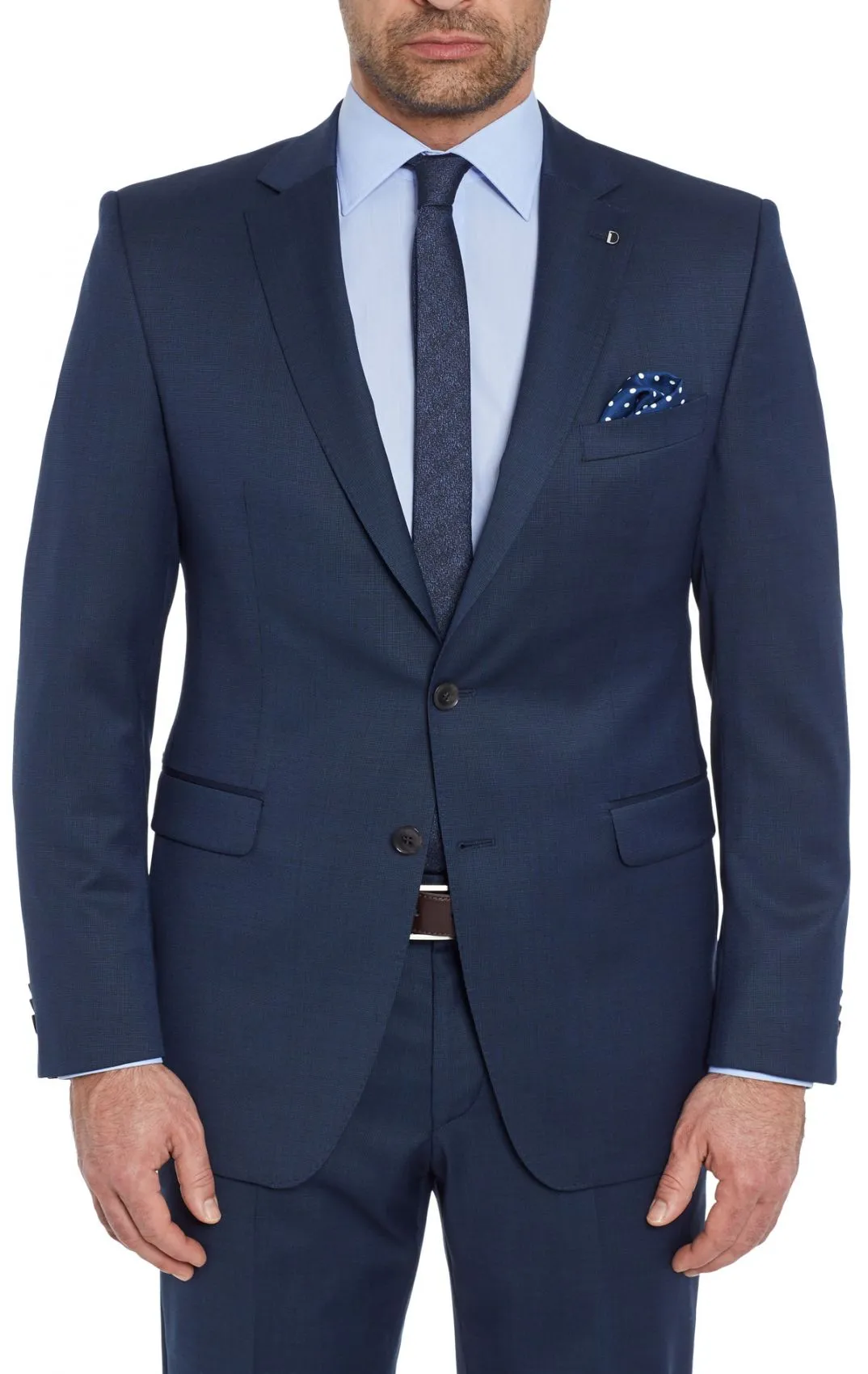 Navy blue dress digel drop six modern fit wool reda 110 's
