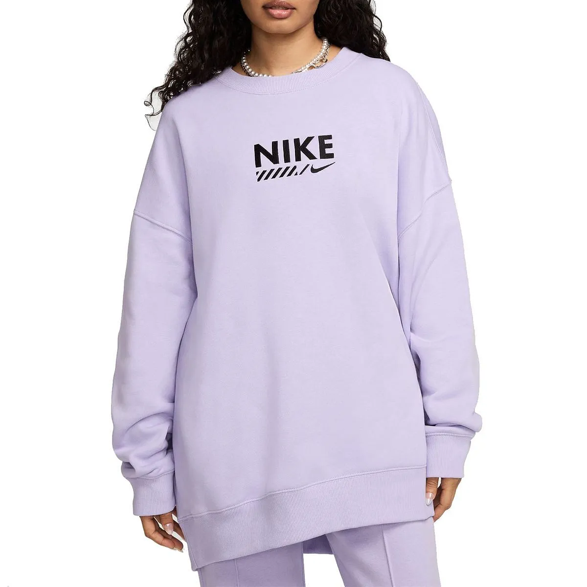      NIKE FELPA GIROCOLLO OVER LOGO RETRO DONNA  