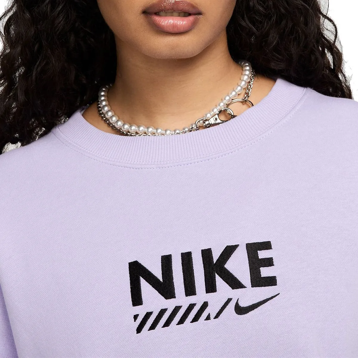      NIKE FELPA GIROCOLLO OVER LOGO RETRO DONNA  