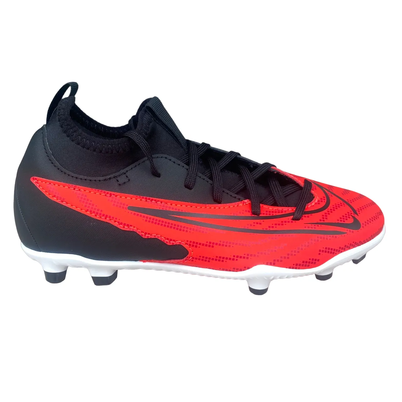 Nike scarpa da calcio da ragazzo Phantom Gx Club DF FG/MG DD9563-600 cremisi-nero-bianco