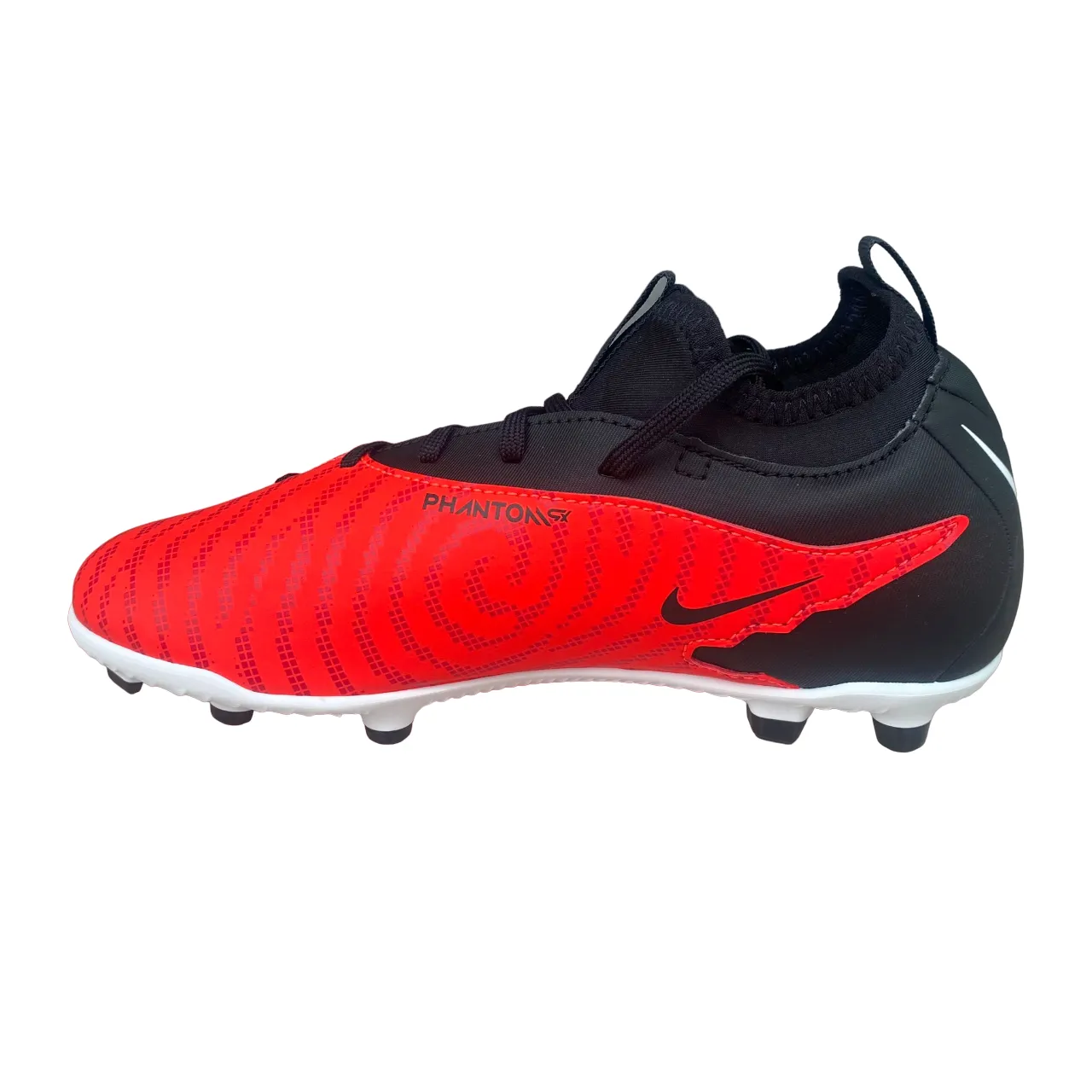 Nike scarpa da calcio da ragazzo Phantom Gx Club DF FG/MG DD9563-600 cremisi-nero-bianco
