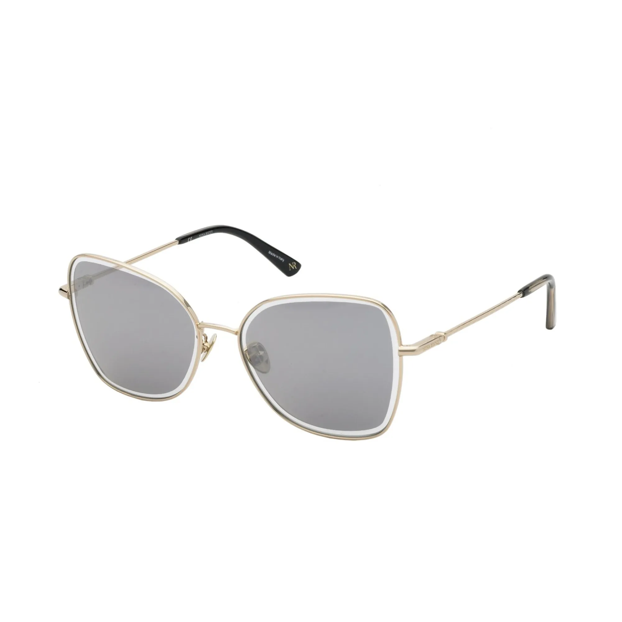   Nina Ricci SNR319M - 0300 Totale Oro Rosa Lucido | Occhiale Da Sole Donna 
