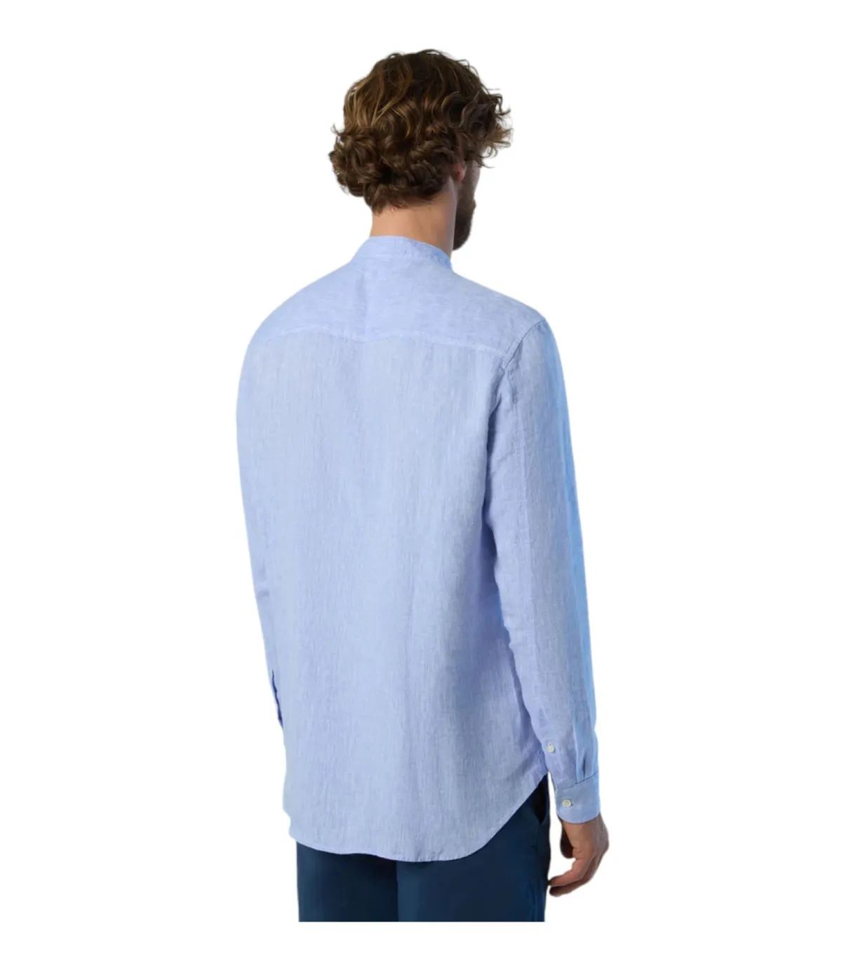 North Sails Uomo Camicia Manica lunga Alla Coreana