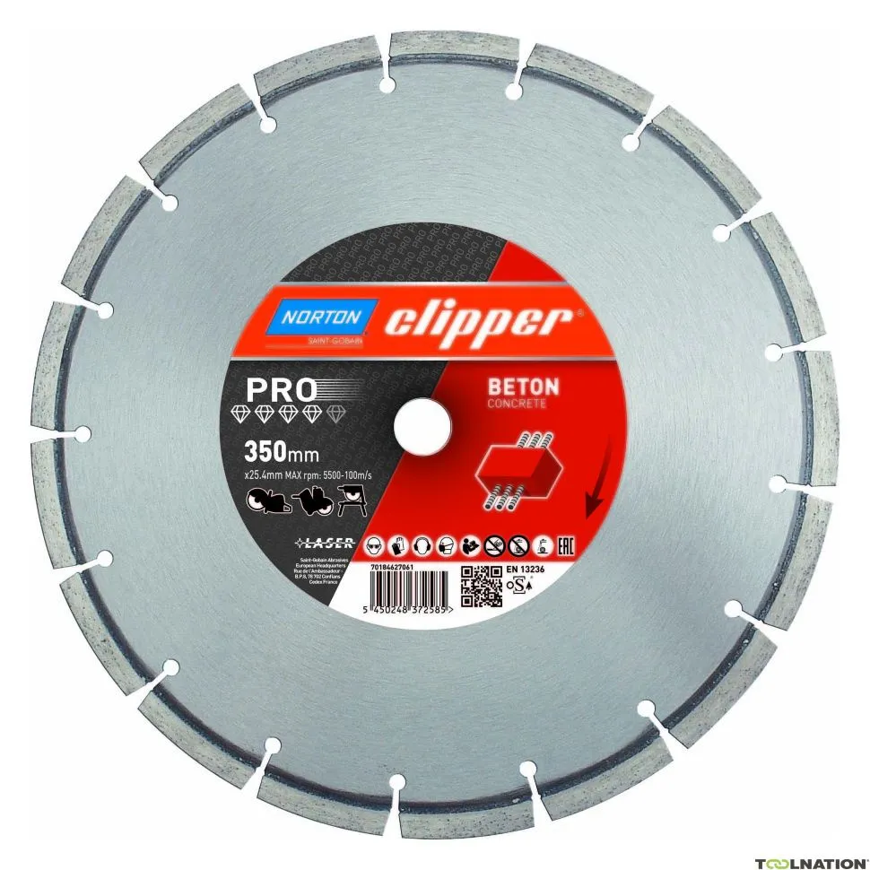 Norton Clipper 70184627064 Pro Concrete Lama diamantata 500 x 25,4 mm