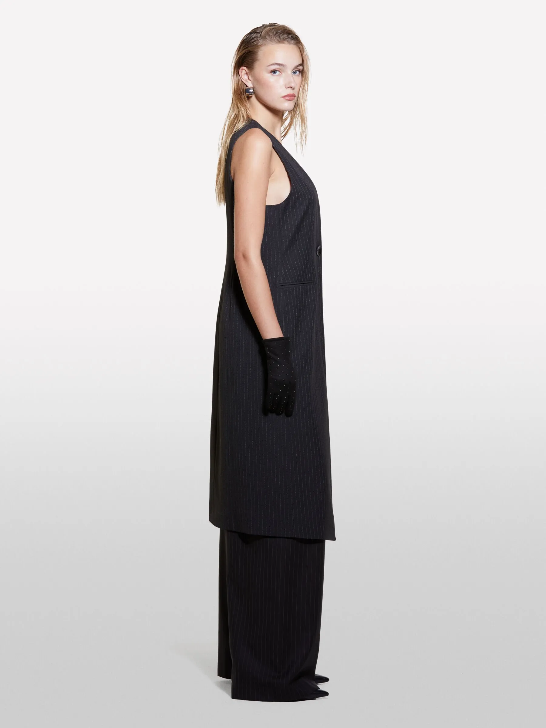 Nuovi arrivi      Gilet lungo gessato