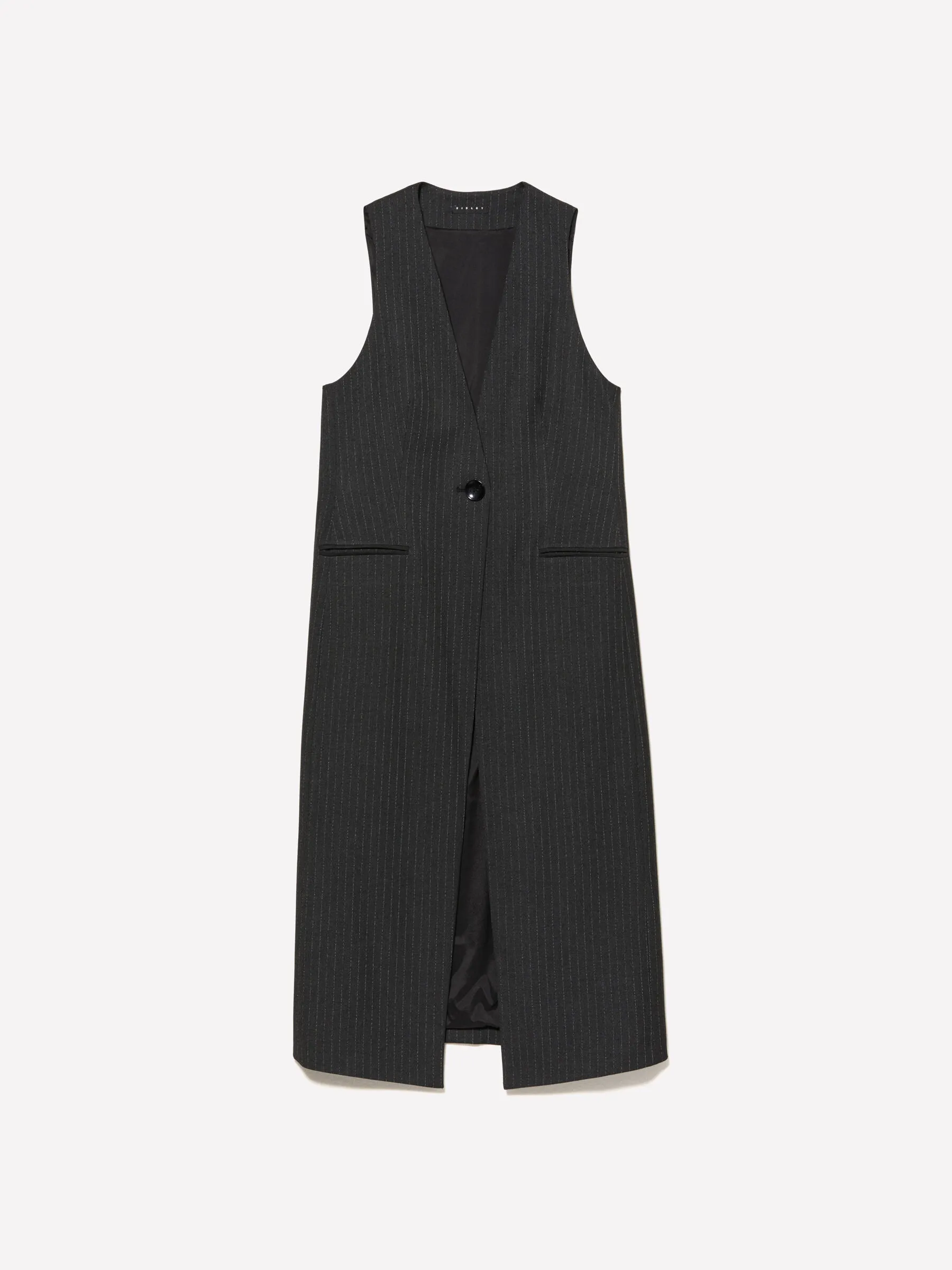 Nuovi arrivi      Gilet lungo gessato