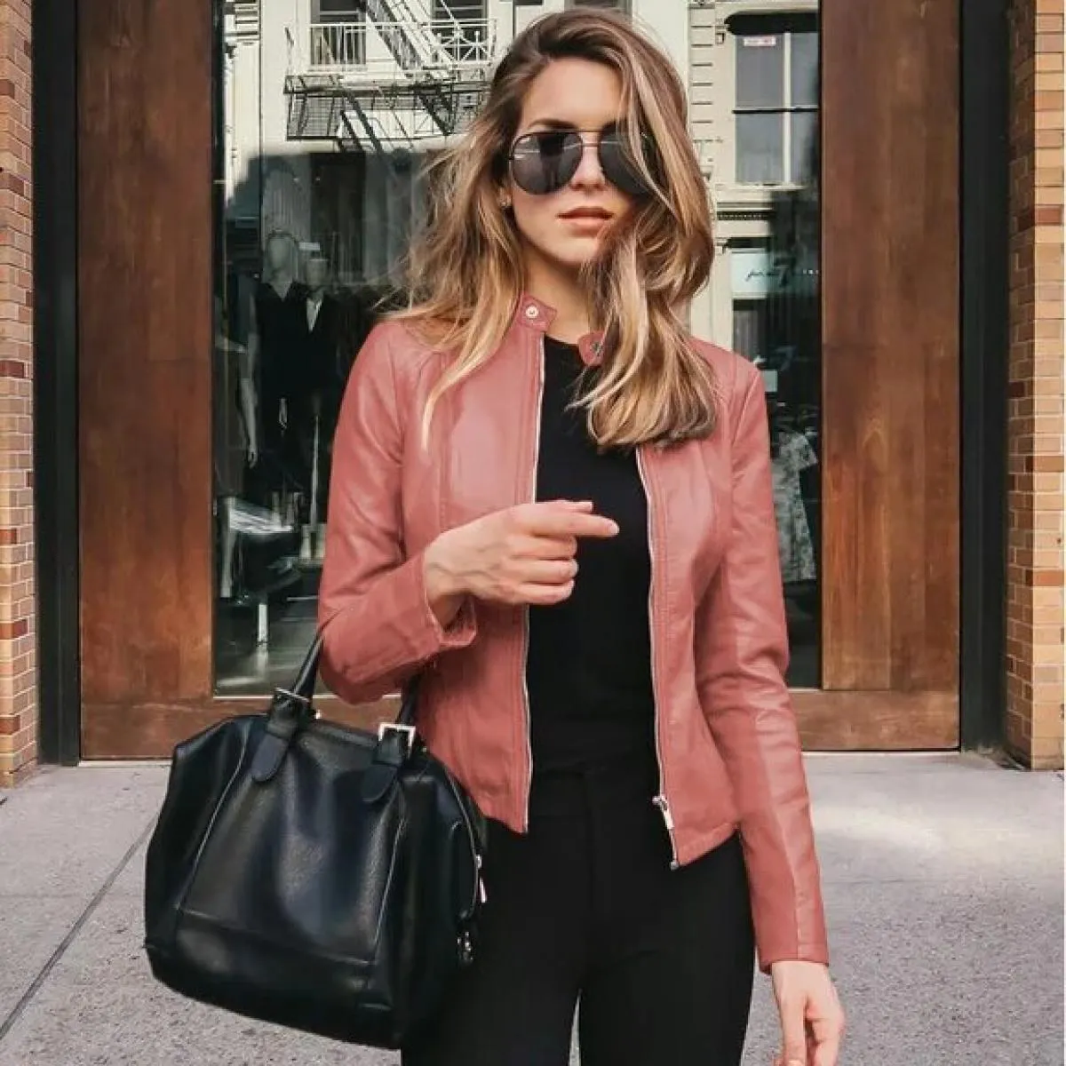 Nuovo autunno inverno donna moda Pu vestito piccolo cappotto giacca abbigliamento donna