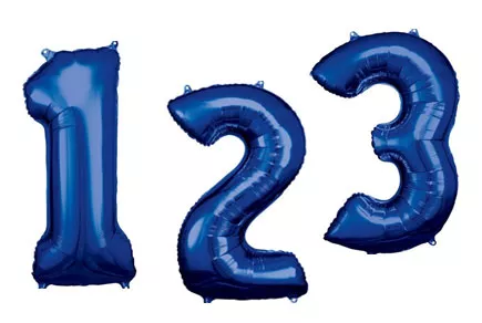 Palloncino numero 2 blu 86 cm