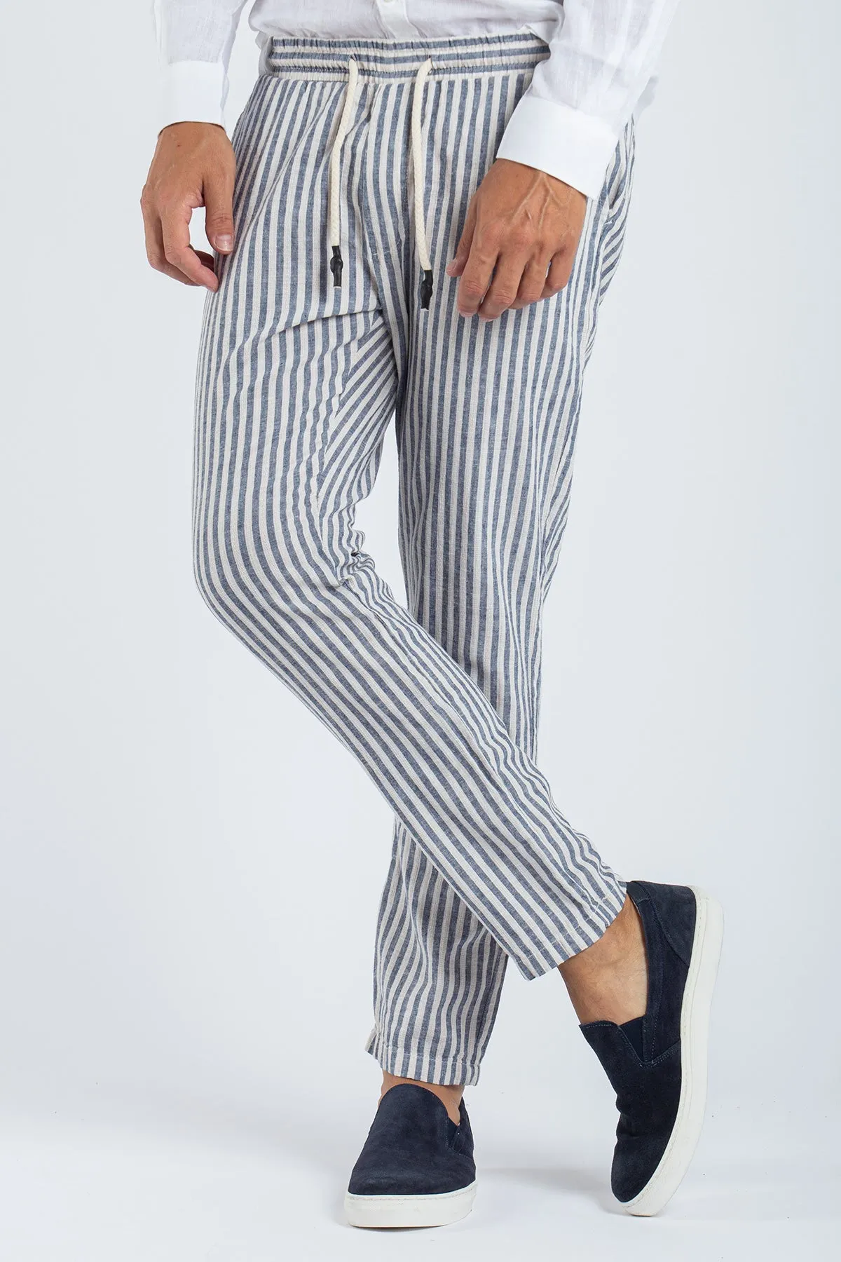Pantalaccio a balze in lino