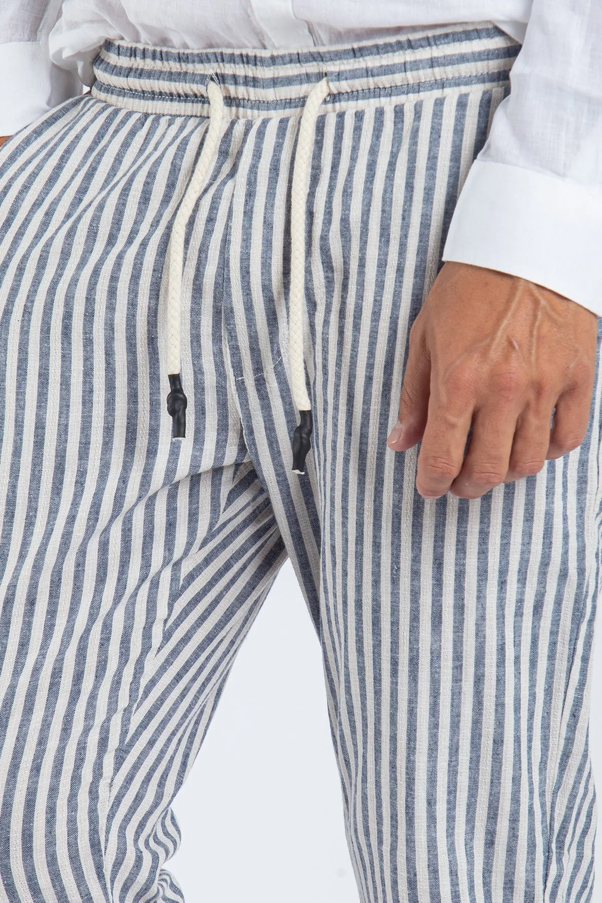 Pantalaccio a balze in lino