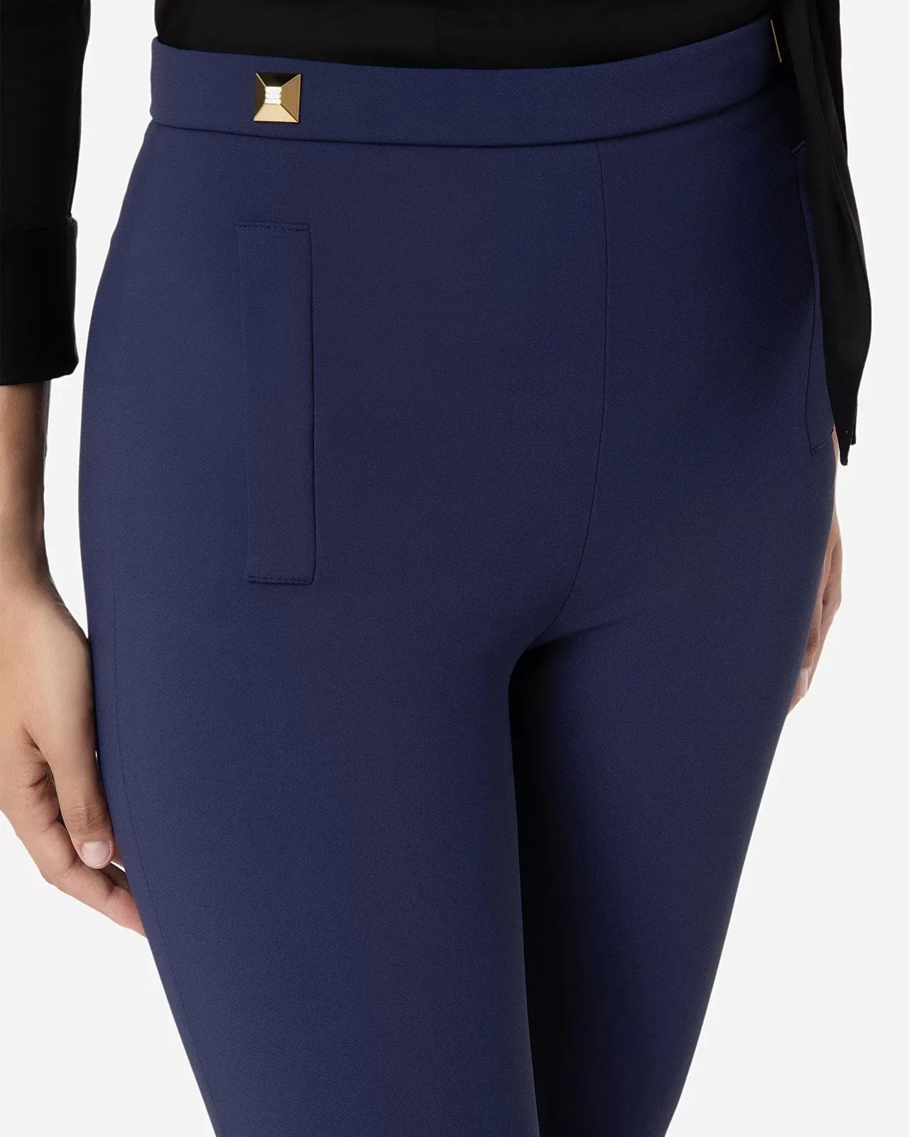 Pantalone crop crepe inchiostro