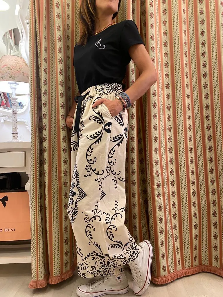 Pantalone Julienne Bianco