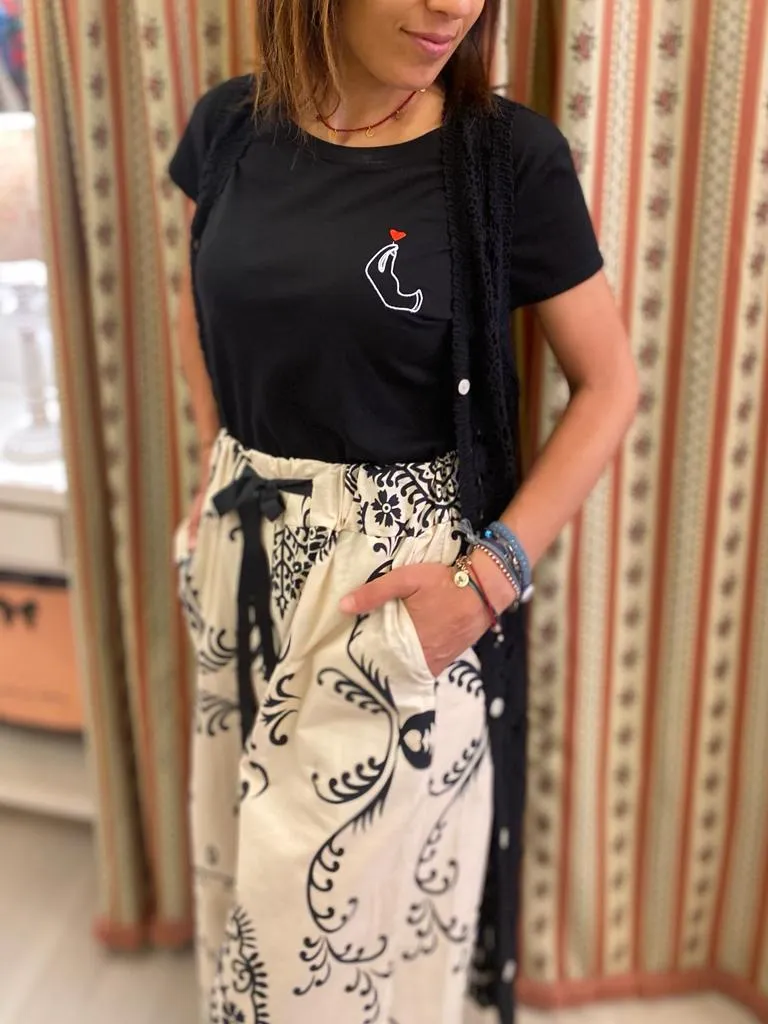 Pantalone Julienne Bianco