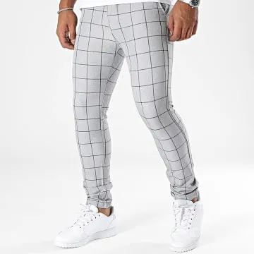 Pantaloni a quadri grigi