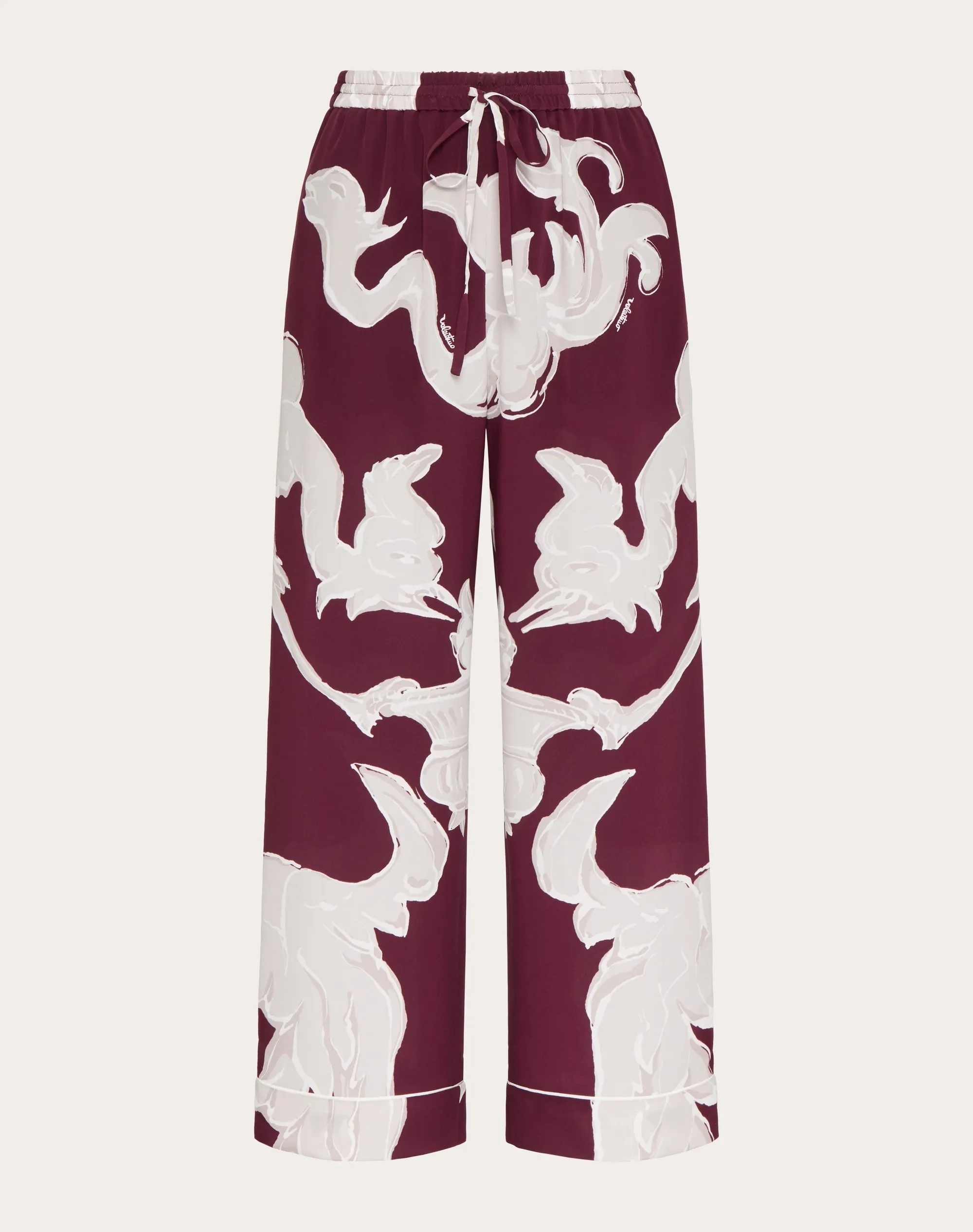 PANTALONI IN CREPE DE CHINE METAMORPHOS GRYPHON ALLOVER
