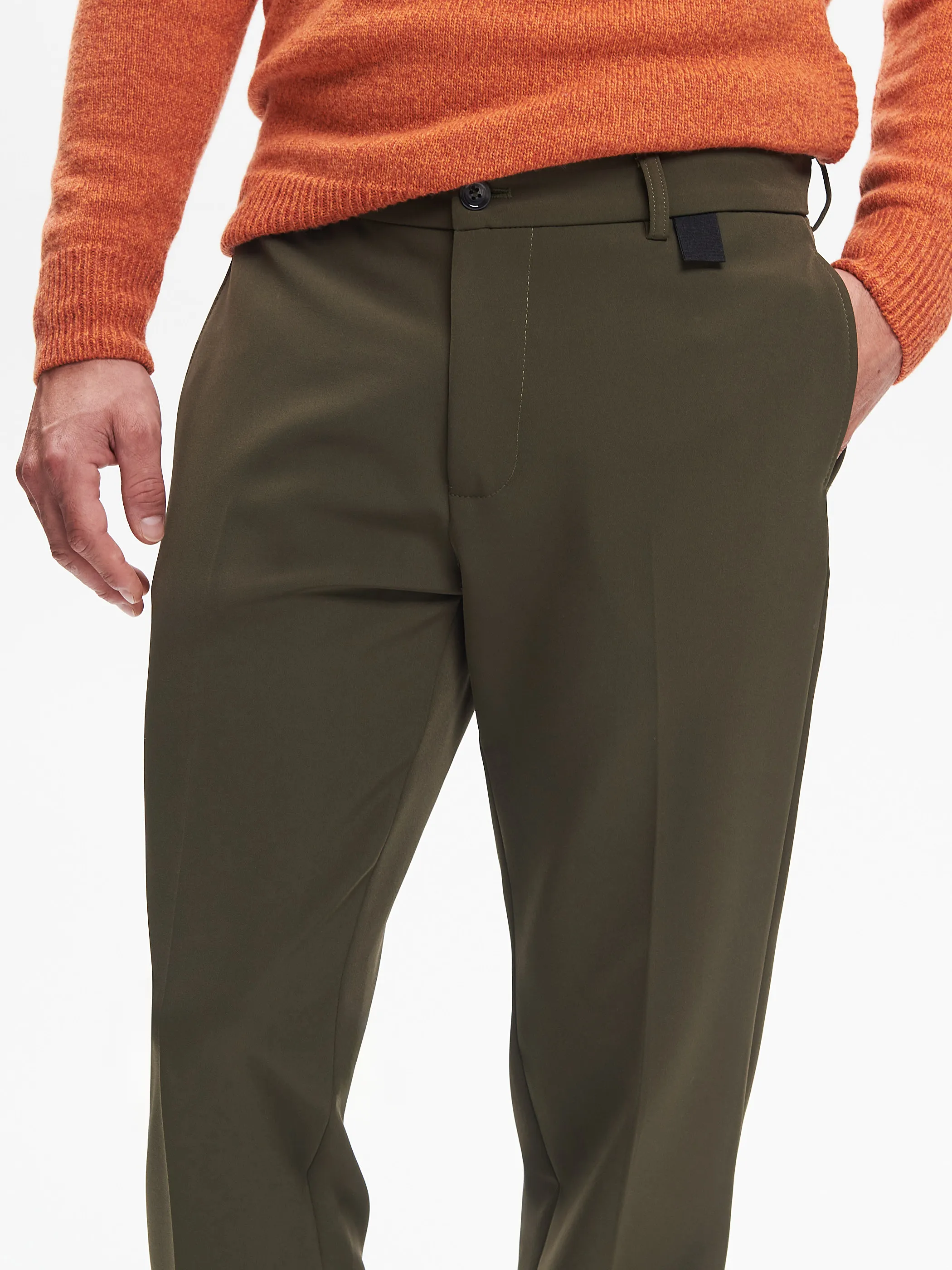      Pantaloni Regular-Fit Uomo Fluido Verde QB24     