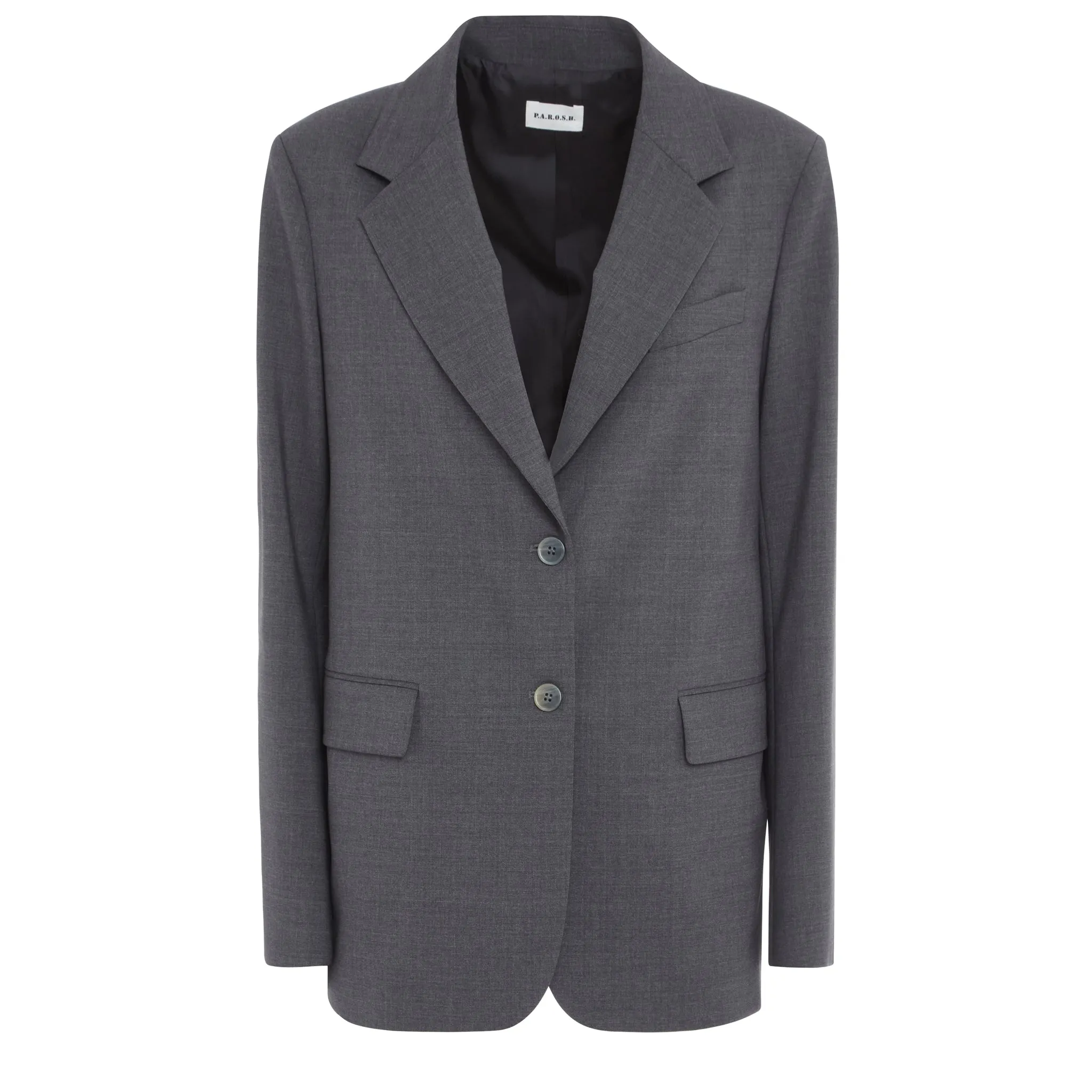 P.A.R.O.S.H.  Giacca mono petto in lana grigia