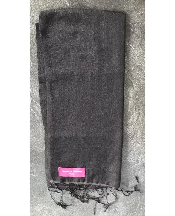 Pashmina in seta Glicine e notte Grigio antracite e nero 70 x 180cm