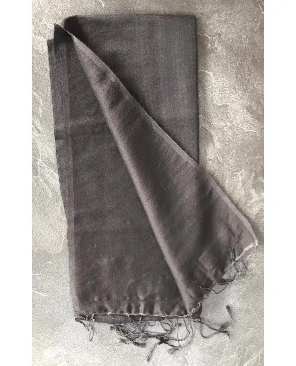 Pashmina in seta Glicine e notte Grigio antracite e nero 70 x 180cm