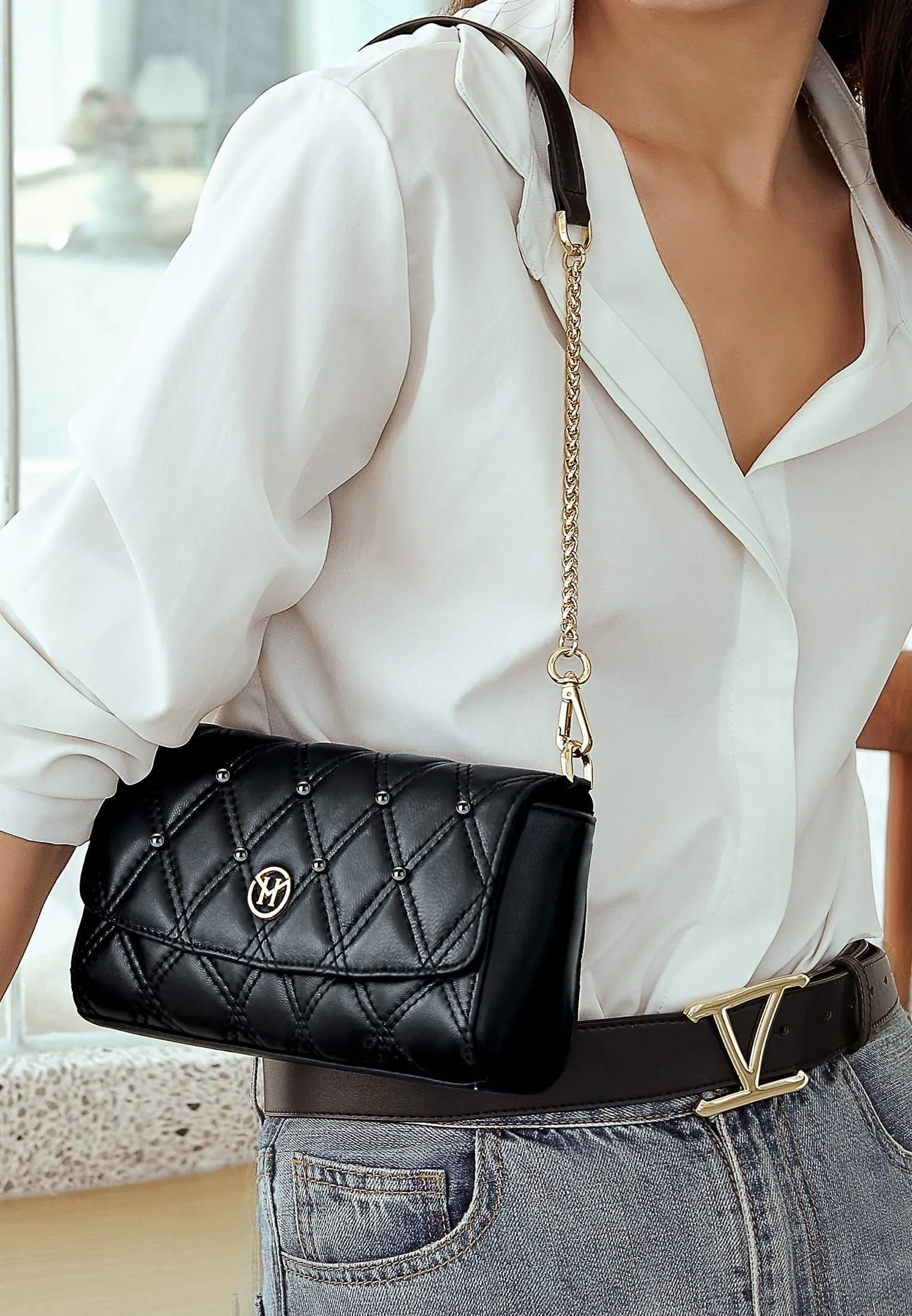 PEARL QUILTED - Borsa a tracolla