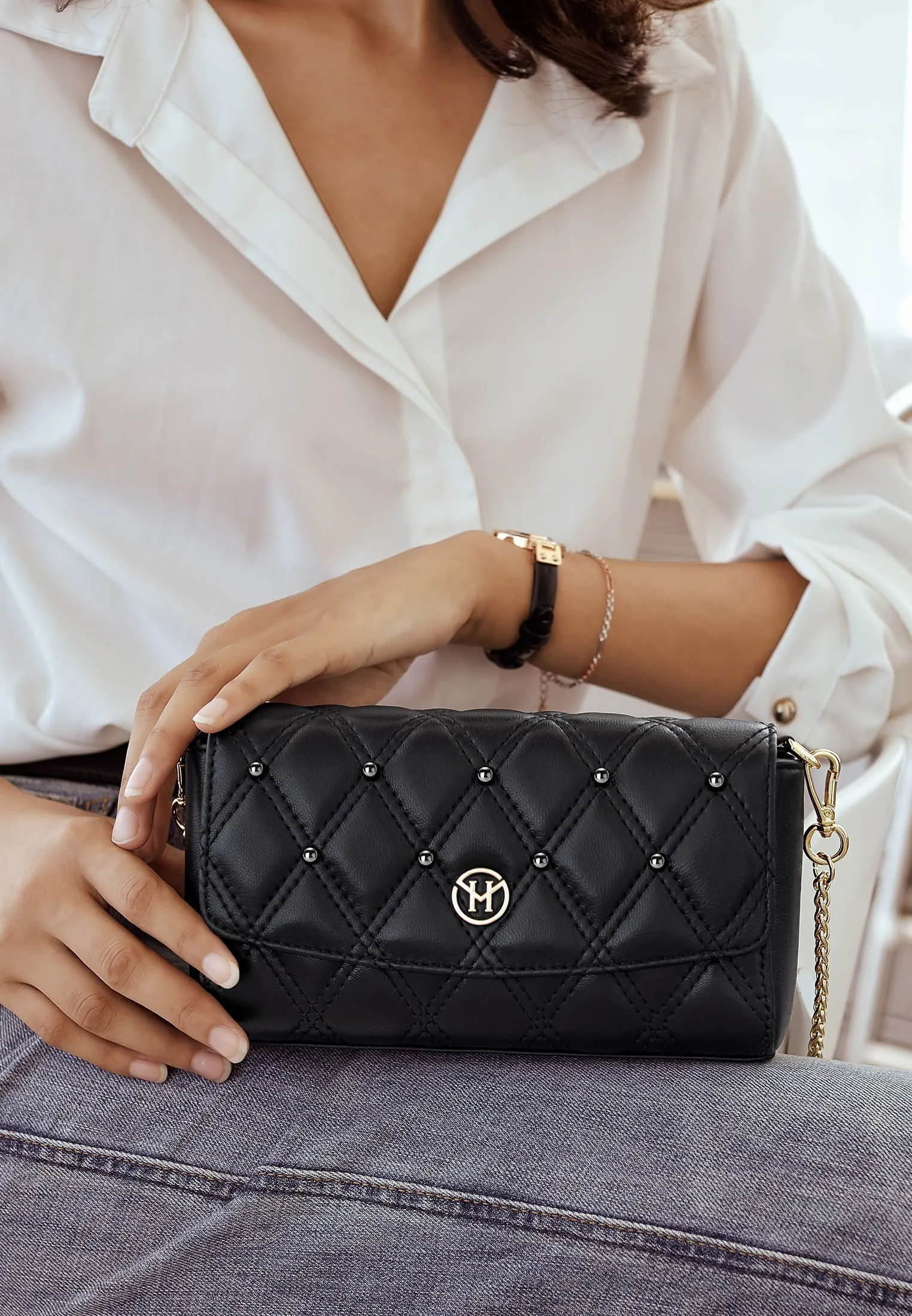 PEARL QUILTED - Borsa a tracolla