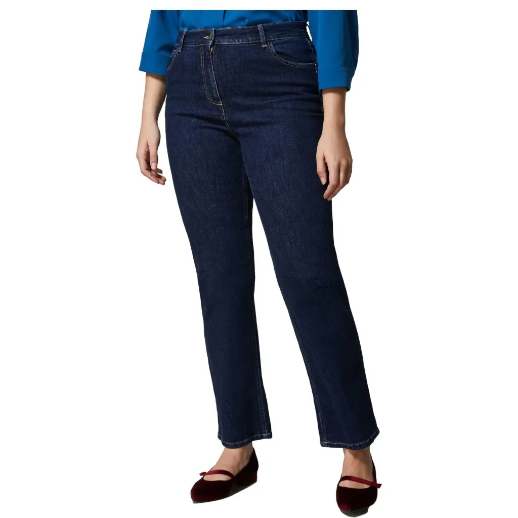 PERSONA by Marina Rinaldi linea N.O.W Jeans in denim blu cotone super stretch 33.7183013 IGOR