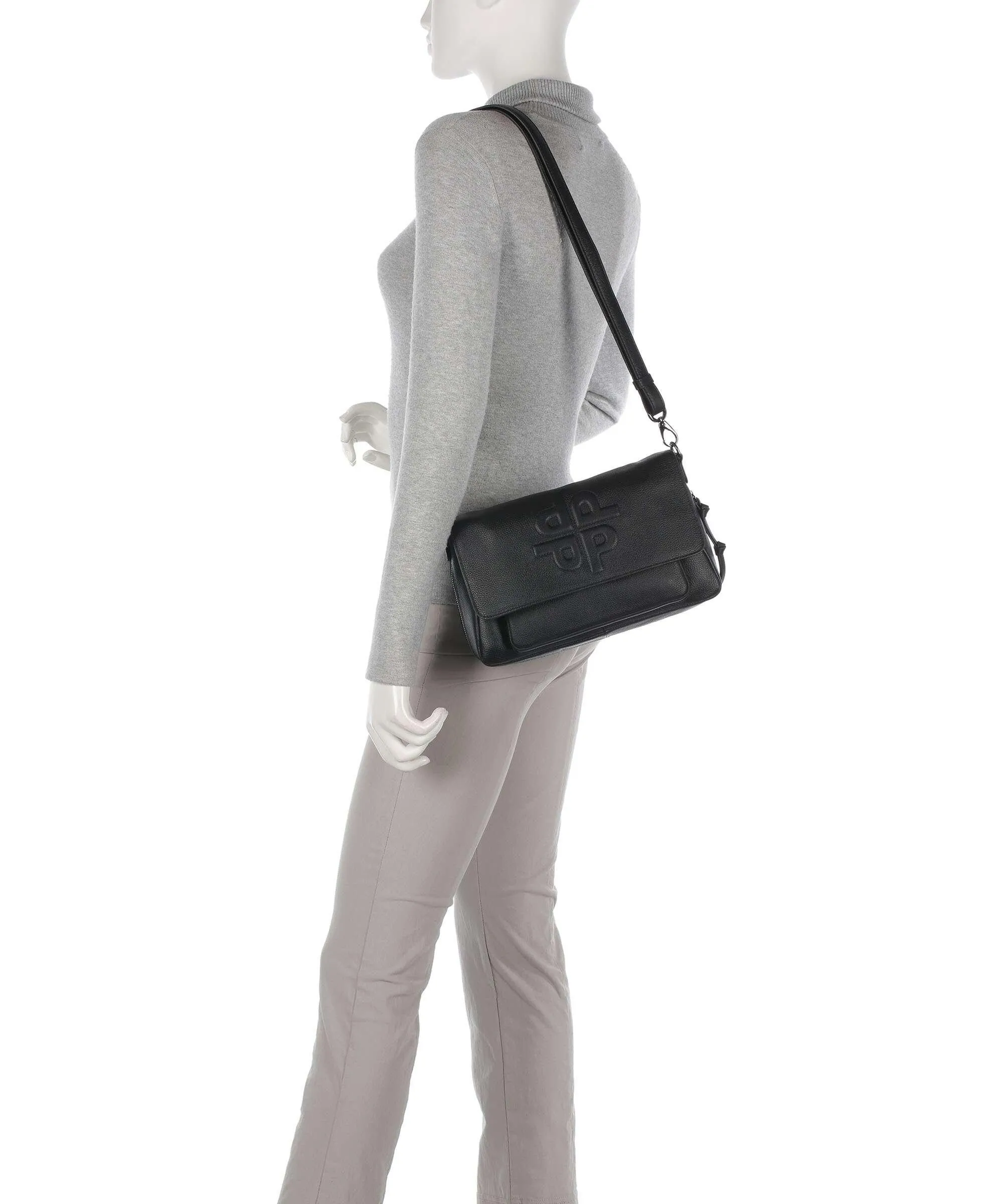  Picard PPPP Borsa a spalla pelle di vacchetta grana nero  