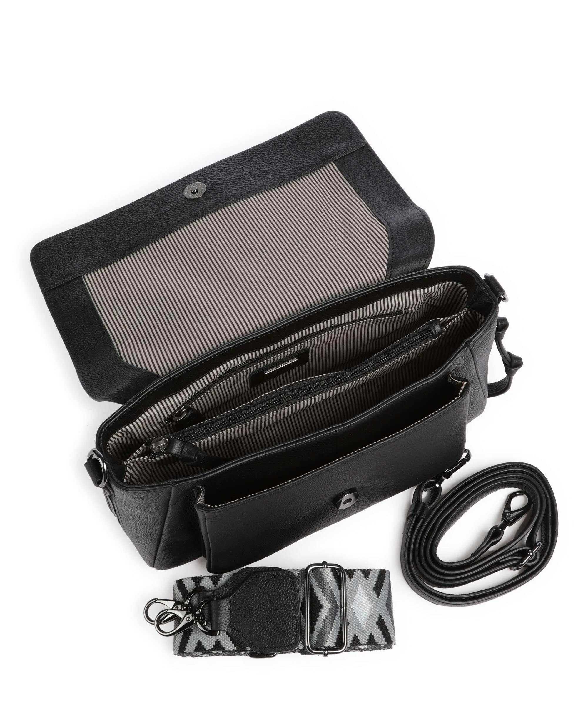  Picard PPPP Borsa a spalla pelle di vacchetta grana nero  