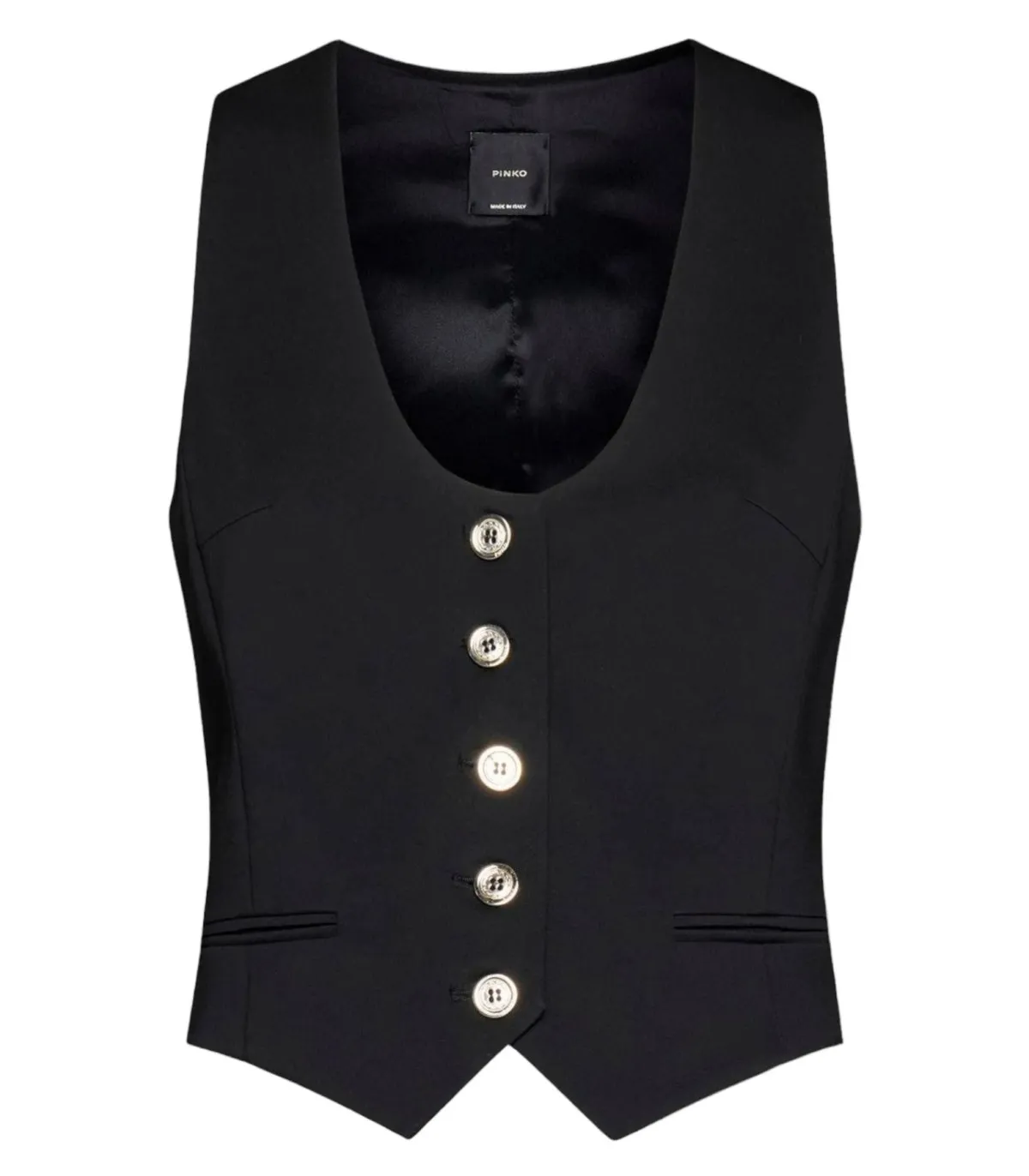 Pinko Donna Gilet   Genuino Punto Stoffa Scu