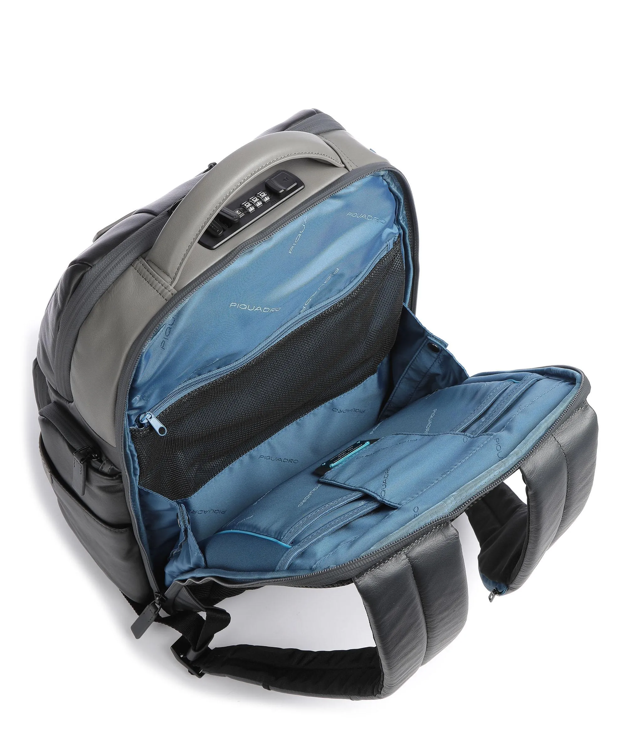  Piquadro Urban Zaino porta pc 15″ pelle di vacchetta grana nero/grigio  