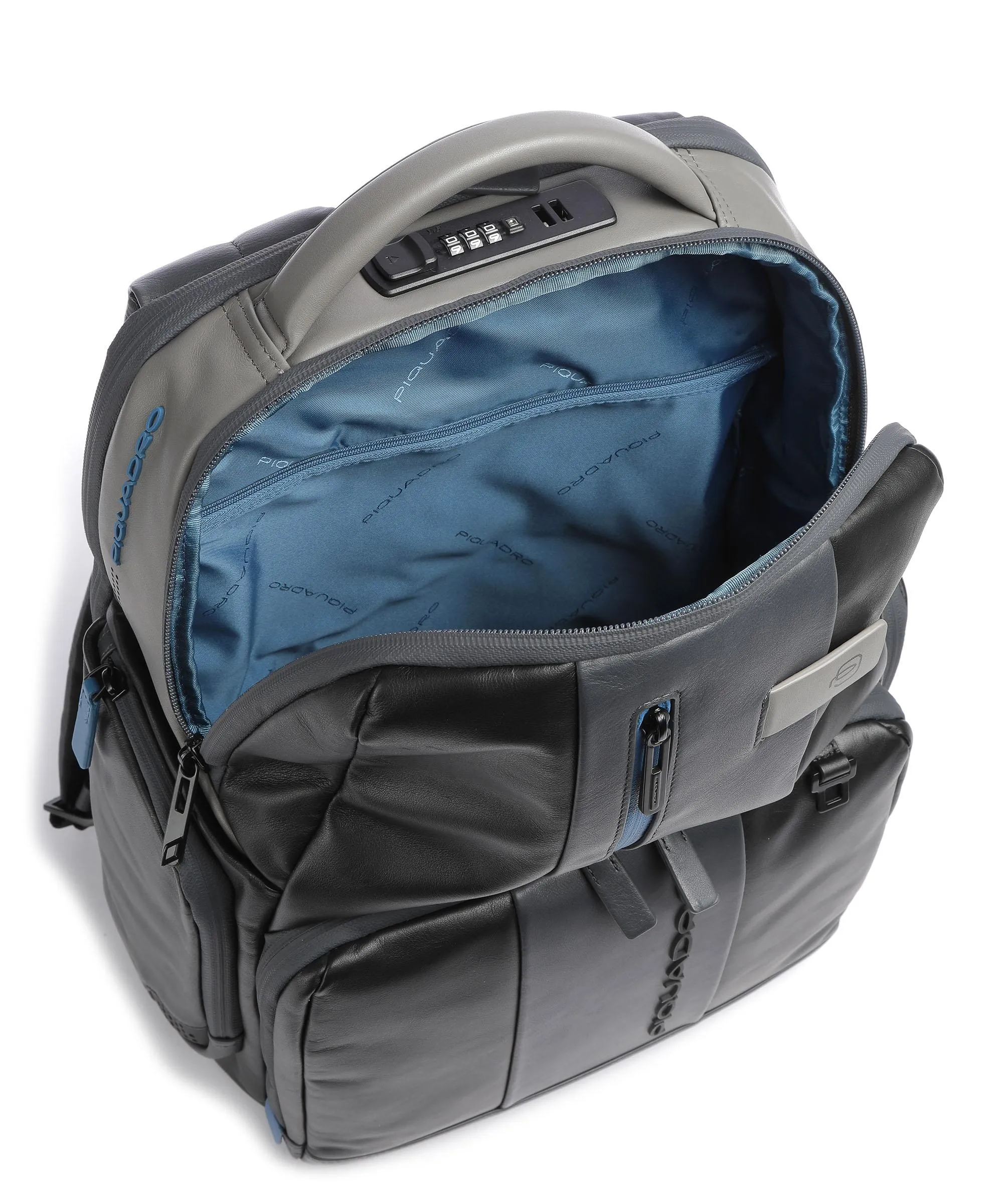  Piquadro Urban Zaino porta pc 15″ pelle di vacchetta grana nero/grigio  