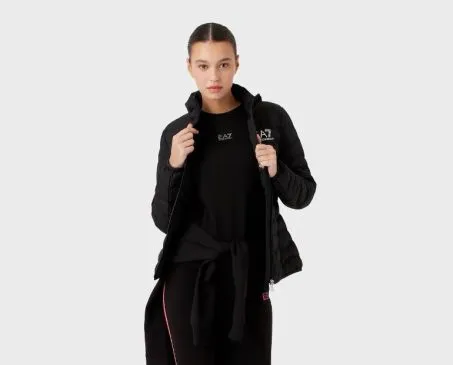 Piumino Donna Ea7 Emporio Armani 8NTB21 TNF8Z 0200 Nero Oro
