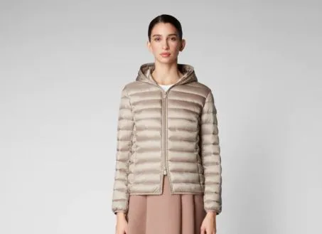 Piumino Donna Save The Duck Iris 17 Alexis D33620W 10010 Beige