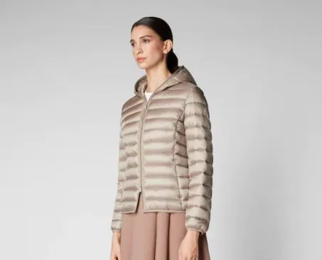 Piumino Donna Save The Duck Iris 17 Alexis D33620W 10010 Beige