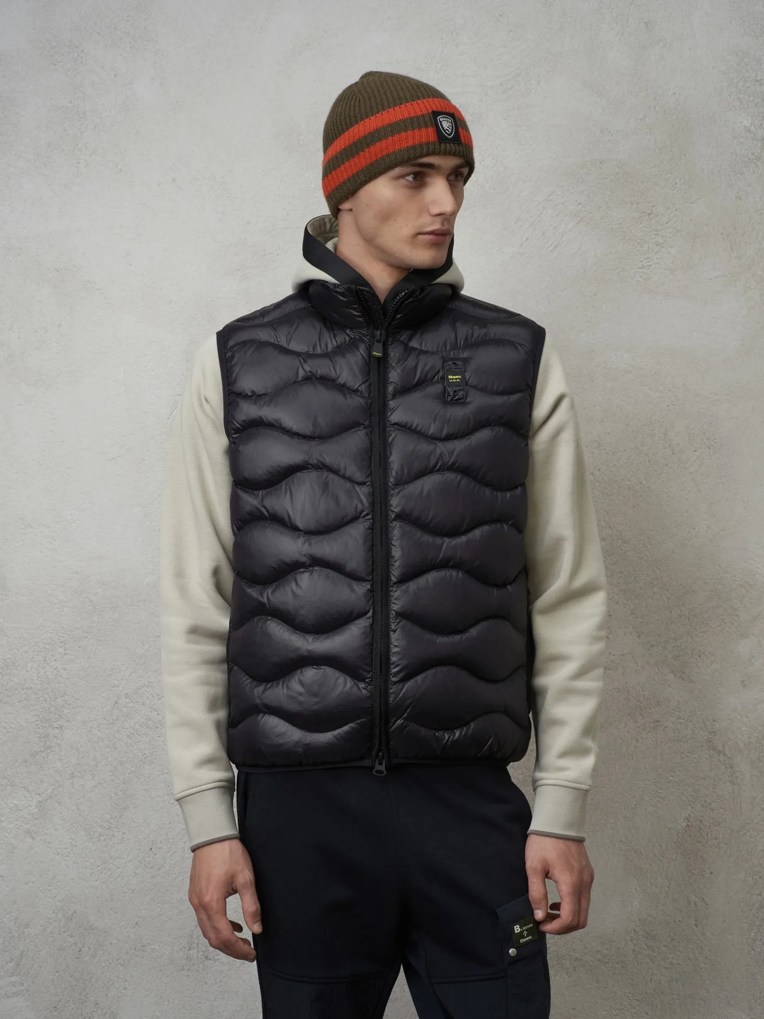 PIUMINO GILET DANNY Uomo BLAUER 23WBLUX02085-005958 NERO