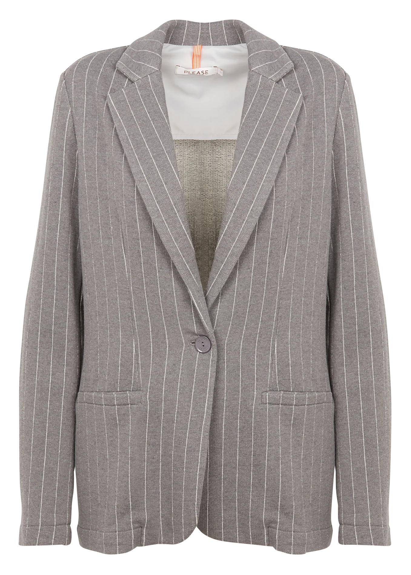  PLEASE   Giacca tailleur a riga fine | Grigio