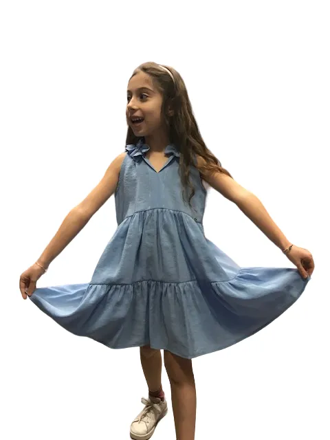 Please girl's dress AB12360G1549 sky