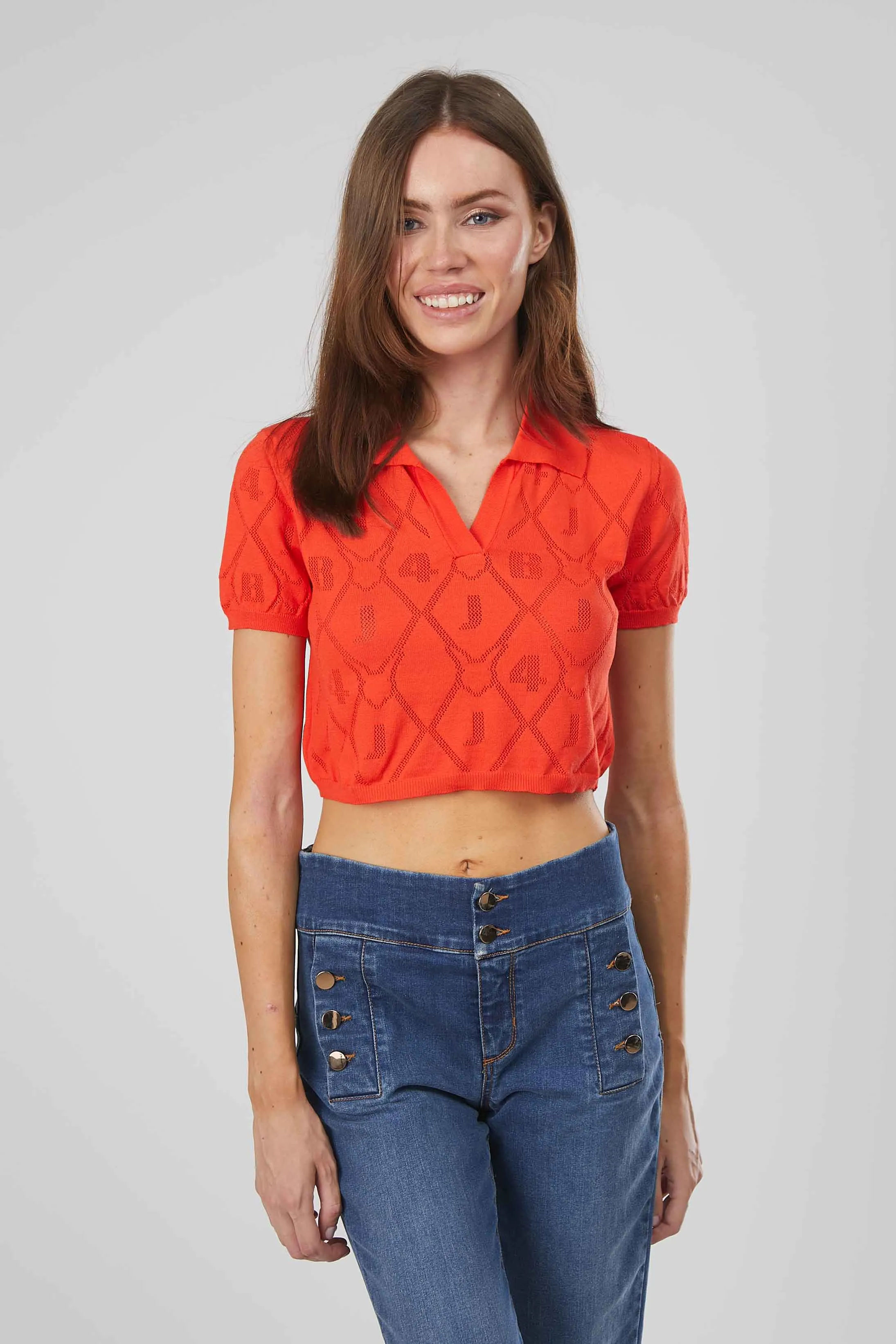 POLO TRAFORATA RED